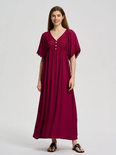 Material: Viscose Stretchability: Not Stretchable Fit: Extra-loose Fit Quantity: 1 Piece A Line Dress, 1 Piece, A Line