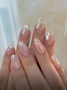 Multicolor  Collar    Uñas 3D Embellished Birthday Nail Designs, Glitter Tip Nails, Korean Nail Art, Nagellack Trends, Graduation Nails, Korean Nails, Coffin Press On Nails, Blush Nails, Thanksgiving Nails