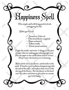 Witches' Happiness Spell Image Digital Clipart Instant - Etsy UK Patience Spell, Empowerment Spell, Positivity Spell, Witches Dinner, Success Spell, Secret Apps, Witches Alphabet, Wiccan Wedding, Stay Grateful