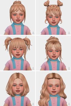 The Ultimate List Of Sims 4 Toddler Hair You Need to Download Now Sims 4 Toddler Hair, Toddler Hair Sims 4, Sims 4 Curly Hair, Toddler Cc Sims 4, Sims 4 Toddler Clothes, Sims 4 Cas Mods, Cc Folder, Pelo Sims, Sims 4 Children