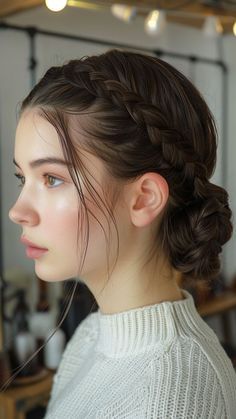 Formal Women Hairstyles, Black Hair Hairstyles Braids, Braid Hairstyle For Long Hair, Pretty Hairstyles Black Hair, Long Hair Hairstyles Women, Sleek Braid Hairstyles, Hairstyles For Long Long Hair, Cute French Hairstyles, Stylish Buns For Long Hair