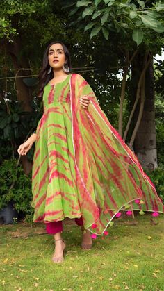 Tie Dye Anarkali, Dori Tassels, Block Print Anarkali, Organza Anarkali, Organza Suits, Best Summer Dresses, Anarkali Kurta, Designer Party Wear Dresses, Special Dresses