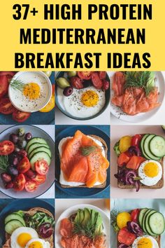 High Protein Mediterranean Breakfast Ideas Easy Mediterranean Diet Breakfast, Mediterranean Breakfast Recipes, Mediterranean Diet Breakfast Ideas, Mediterranean Breakfast Ideas, Mediterranean Diet Recipes For Beginners, Diet Breakfast Ideas, Yogurt Eggs, Greek Yogurt Eggs, Easy Mediterranean Diet