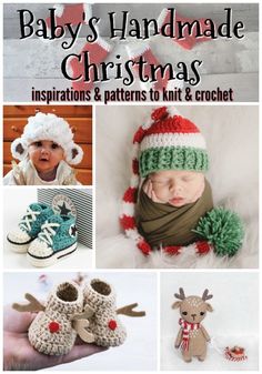 baby's handmade christmas decorations and patterns to knit and crochet