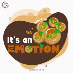 it's an emotion poster with cookies and leaves