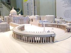 a model of a city is shown on display