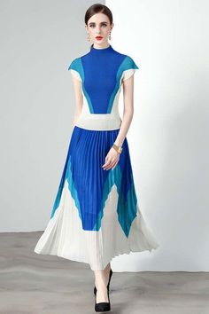 Sexy Maxi Dress 2pc Set us.meeeshop - Outfit Sets Chic Blue Short Sleeve Sets, Blue Two-piece Summer Dress, Summer Blue Two-piece Dress, Trendy Non-stretch Blue Dress, Trendy Blue Short Sleeve Sets, Blue Short Sleeve Party Set, Fitted Two-piece Summer Set, Trendy Blue Spring Sets, Trendy Blue Sets For Spring