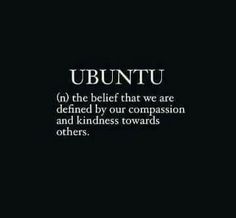 the words ubuntu are written in black and white on a dark background