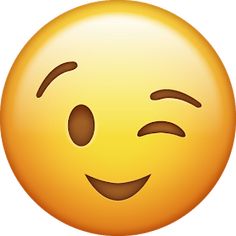 an emoticive smiley face with one eye open and two eyes closed, smiling