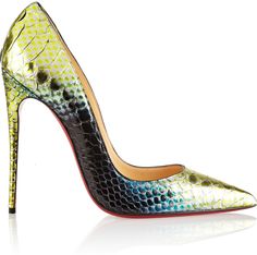 Christian Louboutin So Kate 120 Python Pumps Green High Heels, Louboutin So Kate, Metallic Pumps, Christian Louboutin So Kate, Kardashian Kollection, Heels Stilettos, So Kate, Metallic Shoes, Louboutin Heels