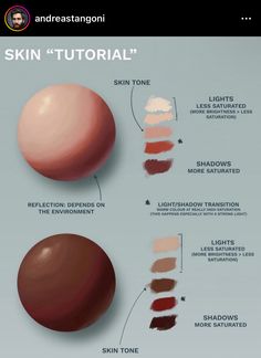 the different shades of skin are shown in this infographal poster, which shows how to use it