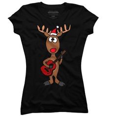 Funny Cool Christmas Reindeer Playing the Guitar is a cozy ring spun cotton t-shirt designed by SmileToday for Design By Humans. Pick up this tee and support one of our global artists today. Playing The Guitar, Cool Christmas, Christmas Reindeer, Black Media, Cotton T Shirt, Reindeer, Cotton Tshirt, Spun Cotton, Same Day Delivery