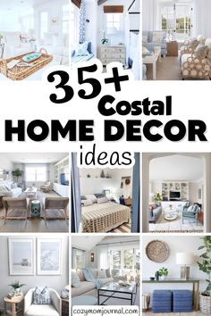 35+ coastal home decor ideas featuring bright, airy spaces with blue and white accents. Coastal Apartment Decor, Coastal Chic Decor, Modern Beach Decor, Coastal Cottage Style, Modern Coastal Home, Beach House Interior Design, Seaside Style, Seaside Decor, Unique Textures