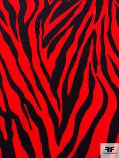 a red and black zebra print background