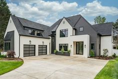 a large white house with lots of windows