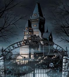 an image of a castle in the night