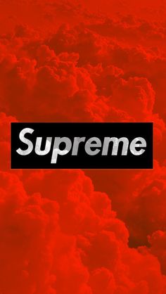 red clouds with the word supreme on it