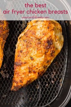 Ready in less than a half hour, these really delicious air fryer chicken breasts are tender, juicy, and flavorful. Airfryer Chicken, Air Fryer Chicken Thighs, Reheat Chicken, Airfryer Recipes