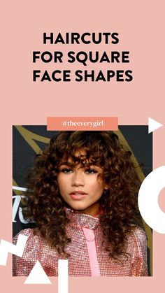 Haircuts For Square Faces Curly Hair, Squared Face Haircuts, Curly Hair For Square Face Shape, Short Curly Hair For Square Face Shape, Curly Hair Styles For Square Face Shape, Curly Haircuts Square Face, Curly Hair On Square Face, Curly Hairstyles Square Face, Medium Haircuts For Square Faces