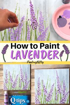 how to paint lavender flowers with acrylic paints