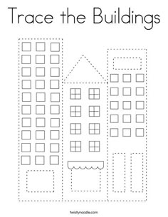 trace the buildings worksheet