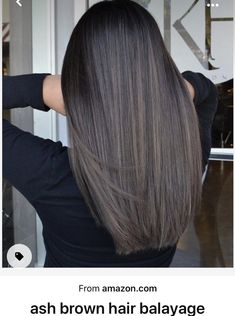 Mushroom Ash Balayage, Ashy Dark Brown Hair Balayage Straight, Mushroom Brown Babylights On Dark Hair, Ash Brown Balayage On Dark Hair Straight, Mushroom Brown Balayage On Black Hair, Deep Ash Brown Hair, Smokey Ash Brown Balayage Dark, Ash Brown Hair Balayage, Mushroom Hair