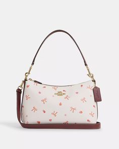 COACH® | Clara Shoulder Bag With Bow Print Ribbon Bag, Handbag Essentials, Bow Print, Bow Bag, Coach Outlet, Girly Accessories