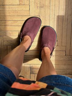 Barefoot shoes with a movable strap. You can wear these burgundy suede clogs either with a strap around the heel for better fixation, securing it around the ankle, or at the front, like mules. Crafted in suede, featuring a genuine leather lining inside. A geometric buckle serves as the main accent. Light polyurethane voluminous anatomic sole. Round toe. PRODUCT INFORMATION Upper: suede Lining: leather Sole: orthopaedic polyurethane sole Colour: burgundy * the model is undersized * every pair of Born Shoes Women Clogs, Comfortable Flat Clogs With Rubber Sole, Comfortable Slip-on Open Toe Clogs, Comfortable Clogs With Rubber Sole And Flat Heel, Casual Slip-on Clogs With Soft Sole, Comfortable Open Heel Mules, Comfortable Closed Toe Clogs With Soft Sole, Casual Closed Toe Clogs With Soft Sole, Comfortable Clogs With Soft Sole And Round Toe