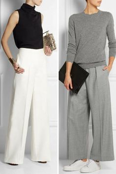 Styling Wide Leg Pants, Culotte Style, Wide Leg Pants Outfit, High Fashion Looks, 2018 Fashion, Pantalon Large, Wide Pants