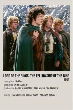 the lord of the rings movie poster with three men in robes and capes standing together