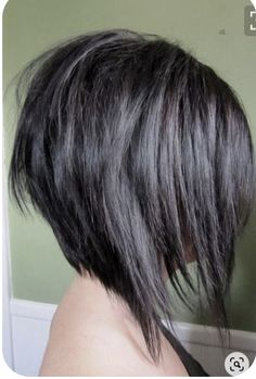 Short Angled Bobs, Short Hairstyles For Thick Hair, Short Bob Hairstyles, Gray Hair