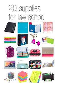 there are many different items that can be used for law school