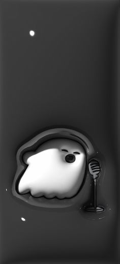 black, white, grey, gray, wallpaper, background, 3D, 3D wallpaper, 3D background, ghost, ghost duet, microphone, mic, music notes, iphone, android, lockscreen Matching Wallpaper Bff Funny, Match Wallpaper Bff