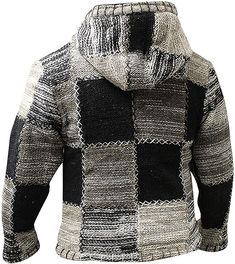 Patchwork Sweater, Pullover Mode, Men's Cardigan, Zippered Sweater, Hooded Coat, Hooded Sweater