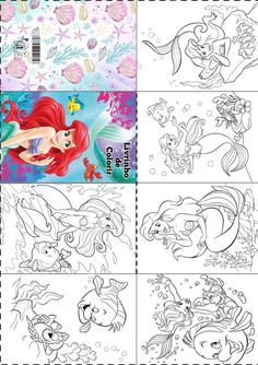 the little mermaids coloring pages for kids and adults to color with their favorite characters