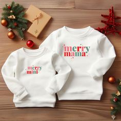 Dress your little one in holiday cheer with this cozy toddler-sized Christmas-themed sweatshirt! Made from 100% polyester fleece, this warm and durable sweatshirt is perfect for chilly winter days. With its festive design, your toddler will be ready to join in on all the holiday fun in style and comfort! Features: 100% polyester fleece for warmth and softness Fun Christmas-themed design Durable and easy to care for--perfect for active toddlers Ideal for family gatherings, Christmas parties, or cozy days at home Pair it with our matching Baby Size and Adult Size sweatshirts for the ultimate holiday look! Baby Listing:  Adult Listing: Baby Christmas Shirt, Matching Baby, Festive Design, Mini Christmas, Christmas Parties, Fun Christmas, Holiday Looks, Winter Days, Baby Size