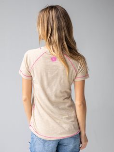 It's relaxed fit is sooo soft and comfy... perfect for everyday! Relaxed Fit Nature-inspired Short Sleeve T-shirt, Bohemian Cotton T-shirt With Floral Print, Bohemian Floral Print T-shirt With Relaxed Fit, Playful Soft-washed Cotton T-shirt, Bohemian Floral Print Relaxed Fit T-shirt, Boho Tees, Old T Shirts, Cardigan Tops, Denim Jumpsuit