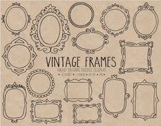 an old fashioned set of vintage frames