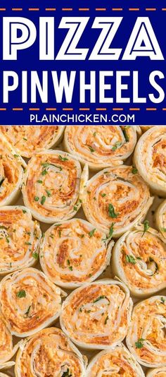 pizza pinwheels with text overlay