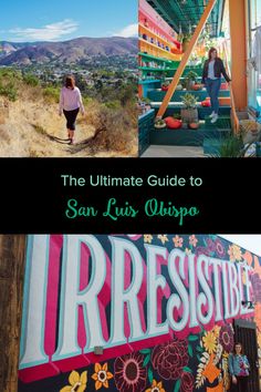 the ultimate guide to san luis de asis with pictures of people walking up and down stairs