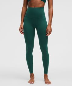 lululemon Align™ Super-High-Rise Pant 28" | Women's Leggings/Tights | lululemon Green Lululemon Leggings Outfit, Green Lululemon Leggings, Lululemon Align Leggings, Leggings Hoodie, Lululemon Align, Blue Leggings, High Rise Pants, High Rise Leggings, Disney Trip