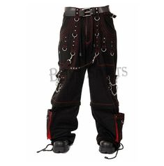 #pant #trouser #Gothic #Shorts #Black #Cotton Steampunk Pants, Ur Gay, Attitude Clothing, Red Thread