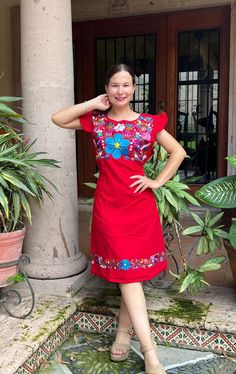 Beautiful Mexican dress with butterfly sleeves, Mexican style with modernity, ideal for the summer season, and to be worn on all occasions. This dress has laces to adjust and tighten the back. Dress made in blanket and embroidered in a handmade machine. The embroidery on each dress is unique so colors may vary. We ship anywhere in the word, from Tepic, Nayarit,  mx. Made by artisans from Oaxaca, Mx We recommend washing by hand with cold water, tender in the shade, to better preserve the original color Dress With Butterfly Sleeves, Pretty Pedicures, Mexican Embroidered Dress, Blanket Fabric, Mexican Outfit, Mexican Dress, Folk Dresses, Mexican Dresses, Ethnic Dress