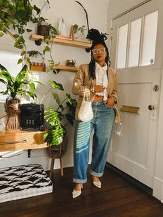 Quirky Fashion Black Women, Loc Styles Undercut, African American Boho Style, Radical Chic Outfit, Neo Soul Aesthetic Fashion, Curvy Eclectic Fashion, Maximalist Plus Size Fashion, Afropunk Fashion Plus Size, Black Hippie Girl Outfits Boho Chic