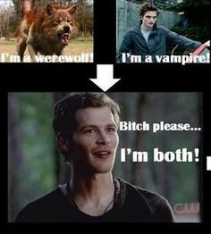 an image of the twilight saga with two pictures and one saying i'm a werewolves