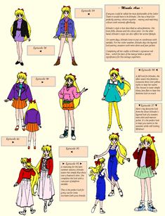 Sailor Moon Style Guide: Minako Aino AKA Sailor Venus Sailor Moon Style, Sailor Venus Cosplay, Fashion Style Guide, Sailor Moon Outfit, Sailor Moon Fashion, Sailor Moon Screencaps, Venus Fashion, Arte Sailor Moon, Minako Aino