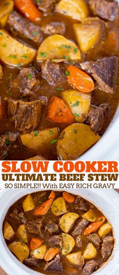 this slow cooker beef stew is so easy to make it's full of flavor