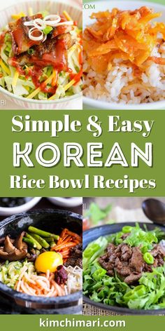 simple and easy korean rice bowl recipes