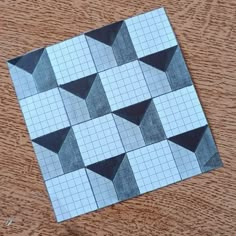 a piece of paper that has been cut into squares