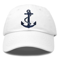 PRICES MAY VARY. CUSTOM DESIGNED HAT - Anchor Embroidered on front panel using Premium Stitched Threading NATURAL COTTON AND COMFORTABLE - Made with 100% Cotton, Soft on the skin, Light weight EASY TO ADJUST SIZING - Adult Mens / Womens Fitted 6 1/4 to 7 5/8 or Adjustable 51 CM to 60 CM, ( S / M / L) PERFECT EVERYDAY HAT - Great for Personal Expression , Gifting , Costume, and Sailing / Sea / Anchor Representation Comes in White Like Sailing or know someone that does? This anchor designed hat ca Pink Kelly, Sea Anchor, Baseball Cap Women, Guys Fashion, Sweat Band, Anchor Design, Cap Women, Beach Gifts, Hat Embroidery